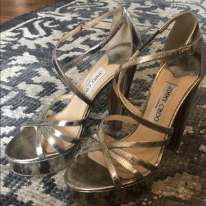 Platform strappy heels